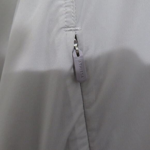 Athleta Womens Sz S Light Gray Whistler Fuse Half Zip Top Athletic Athleisure - Picture 7 of 10